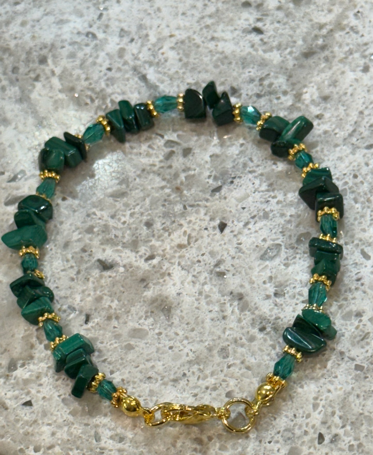 Malachite Chip Stone Bracelet