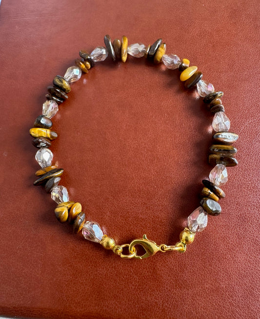 Tigers Eye Chip Stone Bracelet