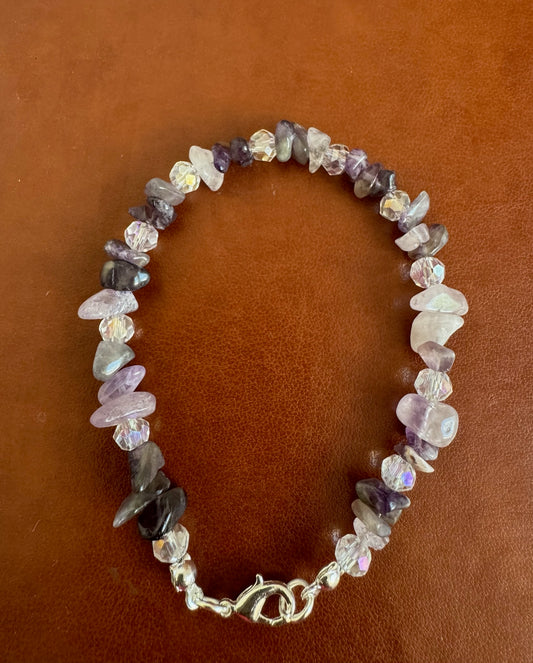 Amethyst Chip Stone Bracelet