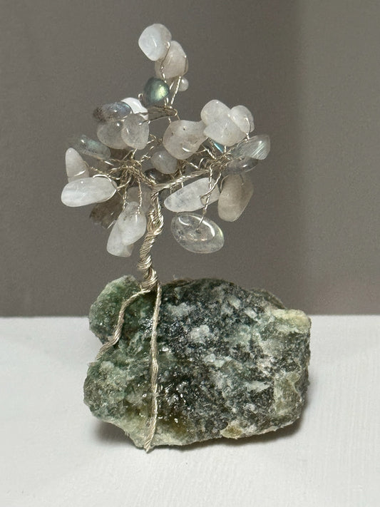 New Beginnings Crystal Gem Tree - Aventurine, Moonstone & Labradorite